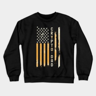 Vintage Crypto Dad Gold Flag Crewneck Sweatshirt